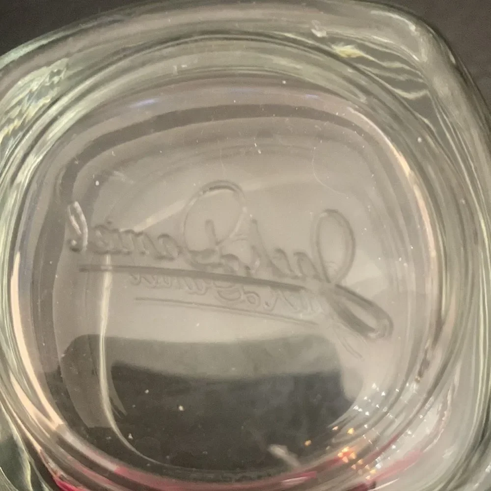 Jack Daniel’s 8 Ounce Rocks Cocktail Clear Glass White Etching Stamped Bottom